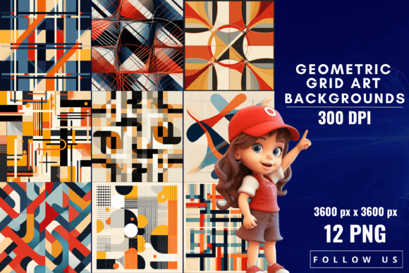Download Geometric Grid Art Backgrounds - Backgrounds Collection