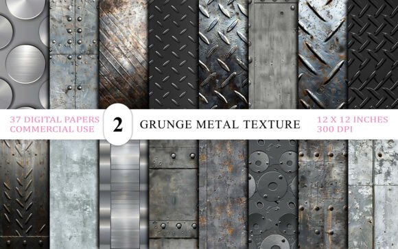 Download Industrial Grunge Metal Textures - Metal Collection