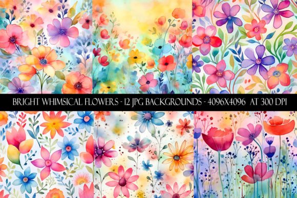 Download Bright Whimsical Flower Backgrounds - Backgrounds Collection
