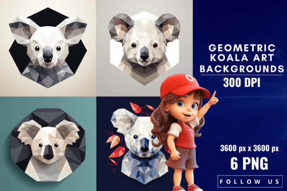 Download Geometric Koala Art Backgrounds - Backgrounds Collection