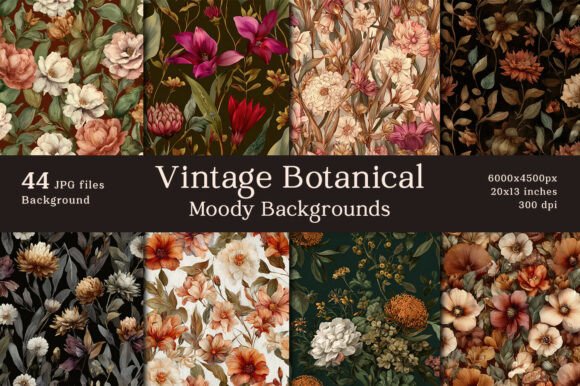 Download 44 Moody Vintage Botanical Backgrounds - Backgrounds Collection