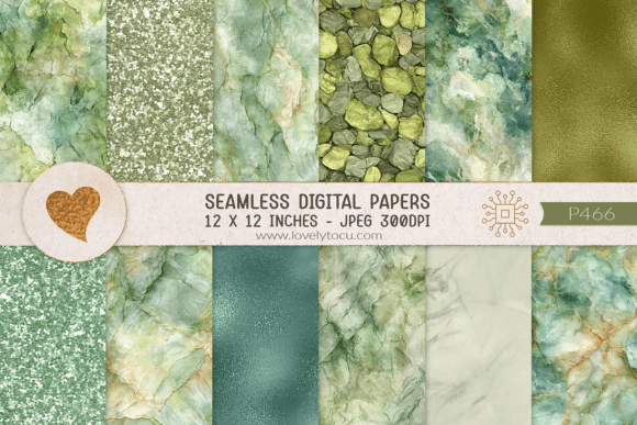 Download Green Metallic and Stone Textures - Metal Collection