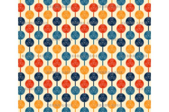 Download Colorful Circles &amp; Swirls Retro Pattern - Retro pattern Collection