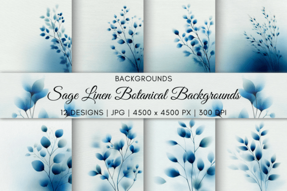 Download Sage Linen Botanical Backgrounds - Backgrounds Collection