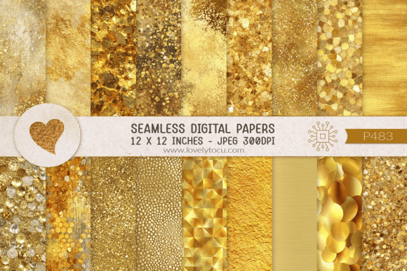 Download Gold Glitter and Metallic Textures - Metal Collection