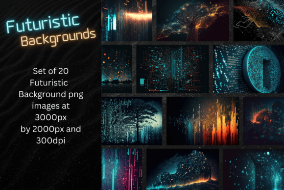 Download Futuristic Backgrounds - Set of 20 - Backgrounds Collection