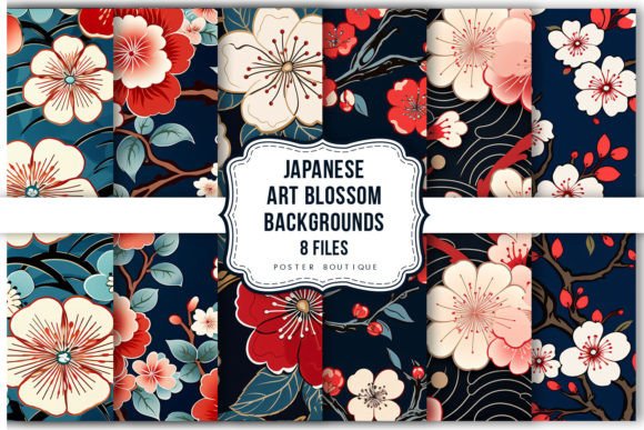 Download Japanese Art Blossom Backgrounds Pack - Backgrounds Collection