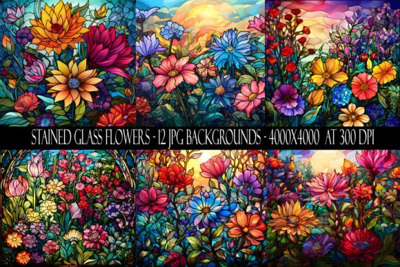 Download Stained Glass Flower Backgrounds - Backgrounds Collection
