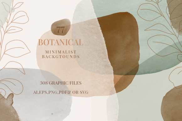 Download Minimalist Botanical Backgrounds Bundle - Backgrounds Collection