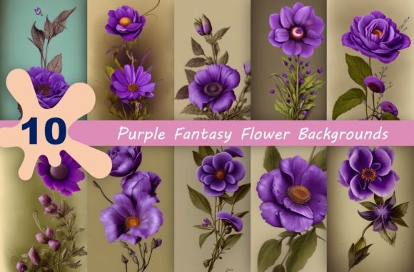 Download Purple Fantasy Flower Backgrounds - Backgrounds Collection
